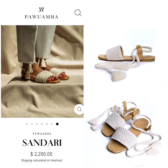 Pawuamba Designer Handmade Crochet Self-tie Sandals - Picture 4 of 10